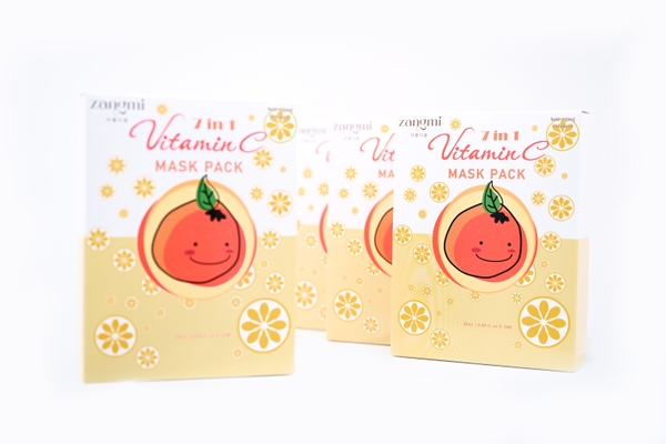 Mặt Nạ Zangmi Vitamin C Mask Pack Dưỡng Sáng, Làm Đều Màu Da, Tươi Trẻ Tức Thì