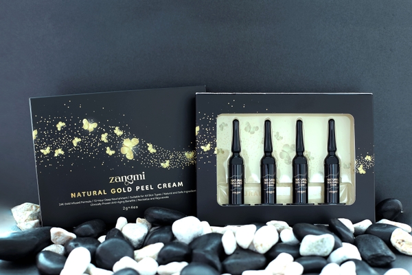 Peel Vi Kim Sinh Học Vàng 24K Zangmi Natural Gold Peel Cream - Kem Peel Da Qua Đêm Không Rửa Lại Cao Cấp (Hộp 4 Tuýp)