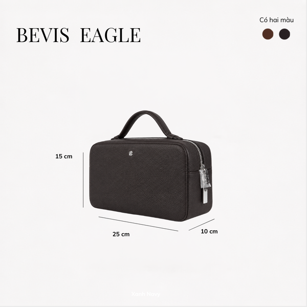 BEVIS EAGLE - Túi Golf Cầm Tay Da Bò Nhập Khẩu Khóa Vân Tay - Quà Tặng Sếp