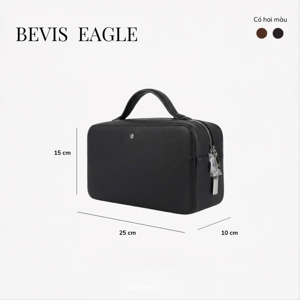 BEVIS EAGLE - Túi Golf Cầm Tay Da Bò Nhập Khẩu Khóa Số - Quà Tặng Sếp