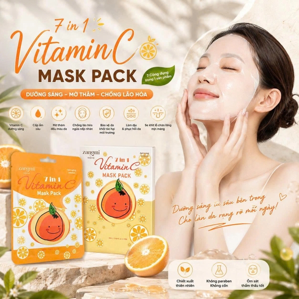 [Lẻ 1 mask] MẶT NẠ ZANGMI COLLAGEN / VITAMIN C