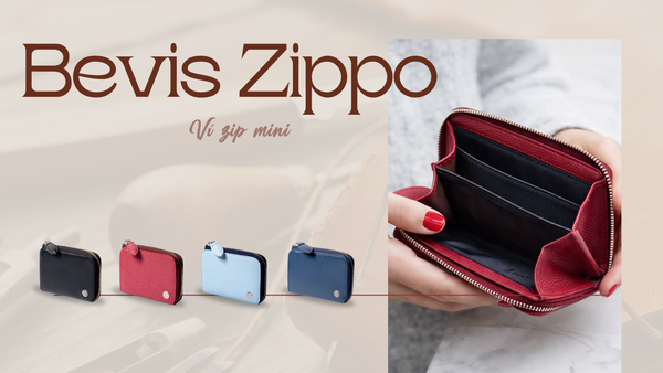 BEVIS ZIPPO – Ví Da Khóa Zip Da Bò Phong Cách Japan | Nhỏ Gọn – Thanh Lịch – Bền Bỉ