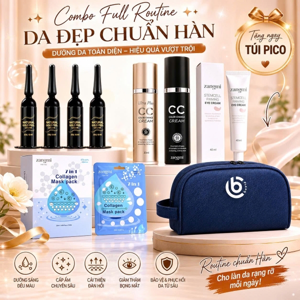 Combo Full Routine Da đẹp chuẩn Hàn