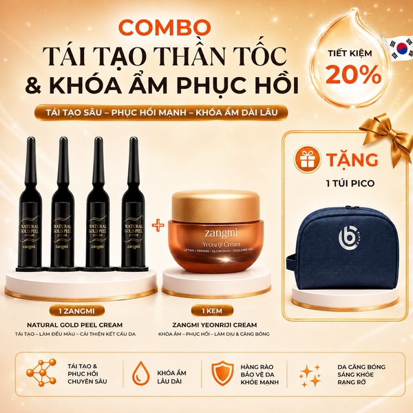 Combo VIP Zangmi Tái Tạo Thần Tốc & Khóa Ẩm Phục Hồi: Kem Yeonriji, Kem Peel Da & Tặng Túi Pico
