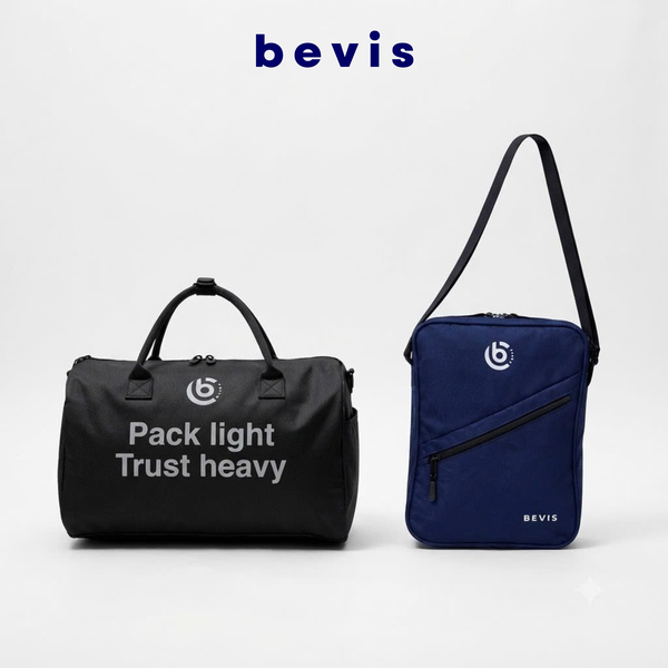 BEVIS ACTIVE - Combo Túi Trống Thể Thao + Túi Đeo Chéo Chống Nước BEVIS | Set Túi Tập GymTiện Dụng