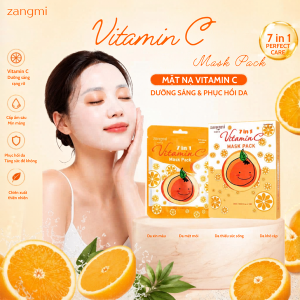 Combo lẻ Mặt nạ Zangmi Collagen/ VitaminC TRÃI NGHIỆM LIỆU TRÌNH PHỤC HỒI CHUYÊN SÂU CHUẨN SPA- 25ml