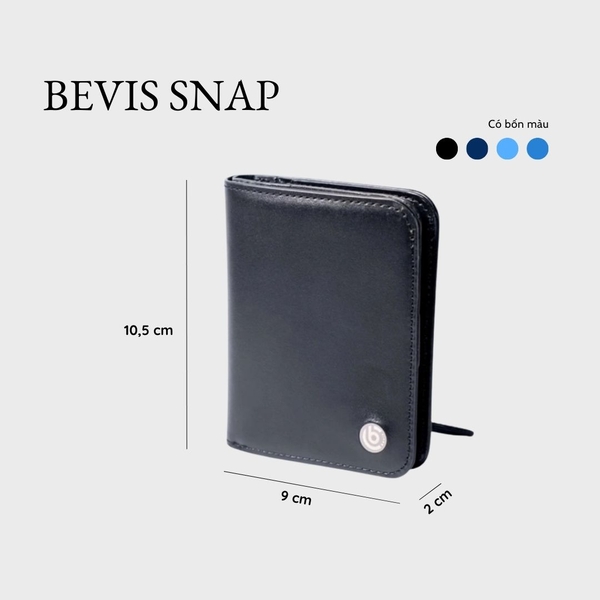 BEVIS SNAP – Ví da Bấm | Nhỏ Gọn – Thanh Lịch – Dễ Mang Theo