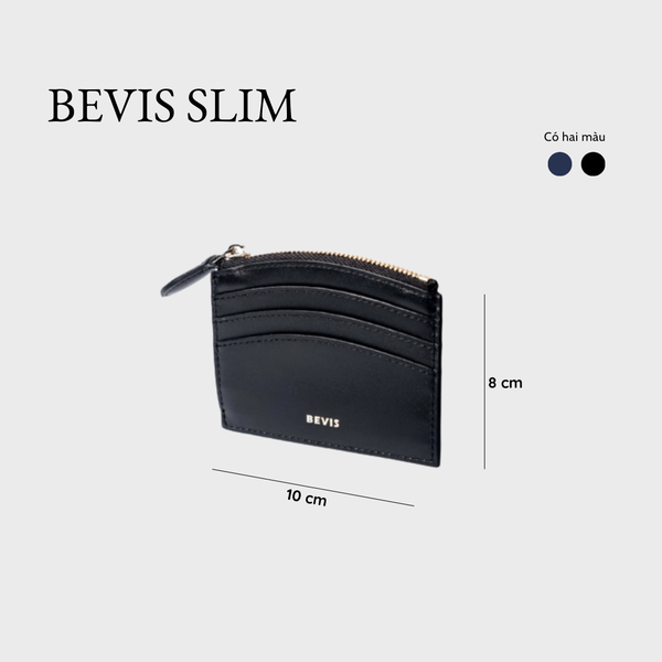 BEVIS SLIM 1– Ví Card Zip Da Đựng Namecard Cao Cấp | Ví Card Nhỏ Gọn, Mỏng Nhẹ