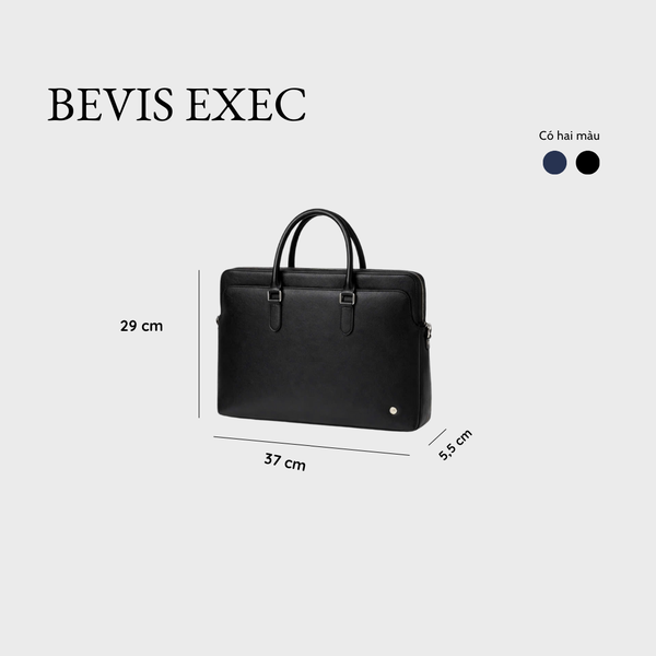 BEVIS EXEC – Cặp Da Nam Doanh Nhân Saffiano Cao Cấp | Cặp Công Sở Nam Sang Trọng