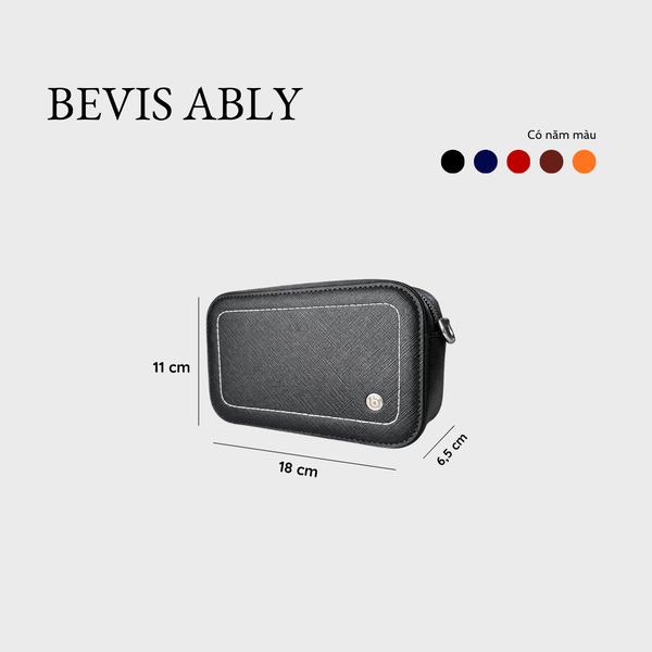 BEVIS ALBY – Túi Da Thật Đeo Chéo Dáng Hộp Signature