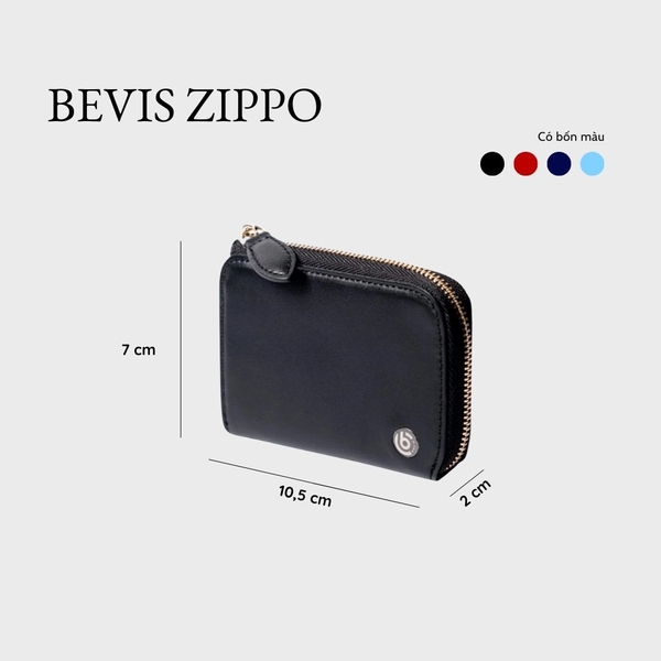 BEVIS ZIPPO – Ví Da Khóa Zip Da Bò Phong Cách Japan | Nhỏ Gọn – Thanh Lịch – Bền Bỉ