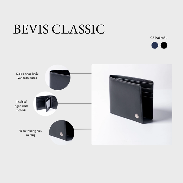 BEVIS CLASSIC – Ví Da Nam Cao Cấp | Ví Nam Gập Đôi Sang Trọng