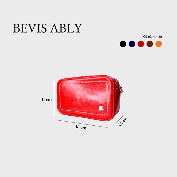 BEVIS ALBY – Túi Da Thật Đeo Chéo Dáng Hộp Signature