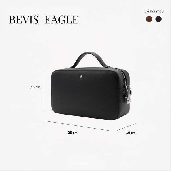 BEVIS EAGLE - Túi Golf Cầm Tay Da Bò Nhập Khẩu Khóa Vân Tay - Quà Tặng Sếp