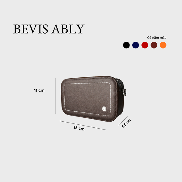 BEVIS ALBY – Túi Da Thật Đeo Chéo Dáng Hộp Signature