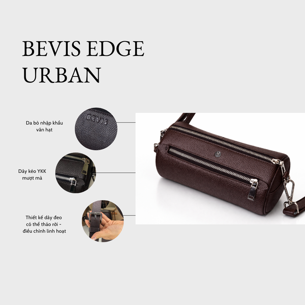 BEVIS EDGE URBAN – Túi Đeo Nam Da Cao Cấp Phong Cách Urban | Túi Nam Thời Trang