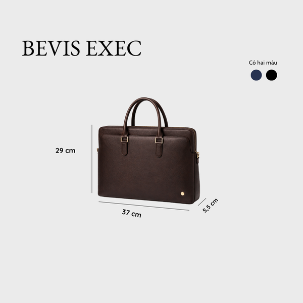 BEVIS EXEC – Cặp Da Nam Doanh Nhân Saffiano Cao Cấp | Cặp Công Sở Nam Sang Trọng