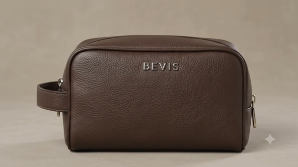 BEVIS REGAL – Túi Cầm Tay Nam Doanh Nhân Da Bò Thật Vân Hạt Grain Cao Cấp