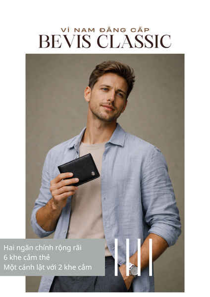 BEVIS CLASSIC – Ví Da Nam Cao Cấp | Ví Nam Gập Đôi Sang Trọng
