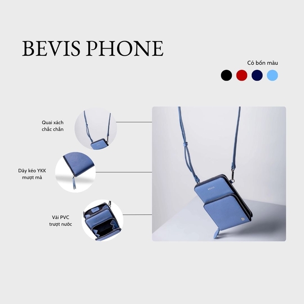 BEVIS PHONE – Túi Đeo Chéo Điện Thoại Da Bò Cao Cấp | Túi Đeo Chéo Nữ Thời Trang
