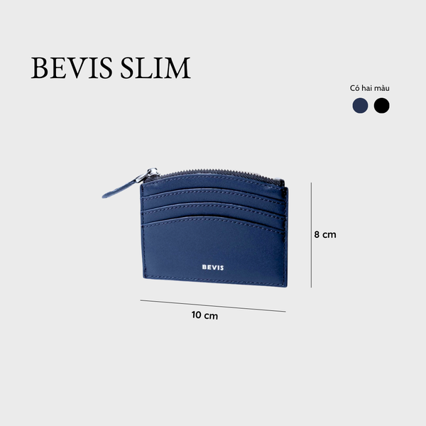 BEVIS SLIM 1– Ví Card Zip Da Đựng Namecard Cao Cấp | Ví Card Nhỏ Gọn, Mỏng Nhẹ