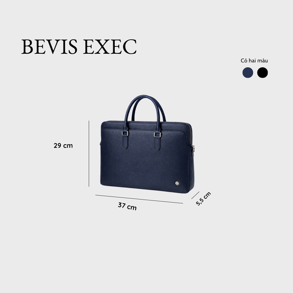 BEVIS EXEC – Cặp Da Nam Doanh Nhân Saffiano Cao Cấp | Cặp Công Sở Nam Sang Trọng