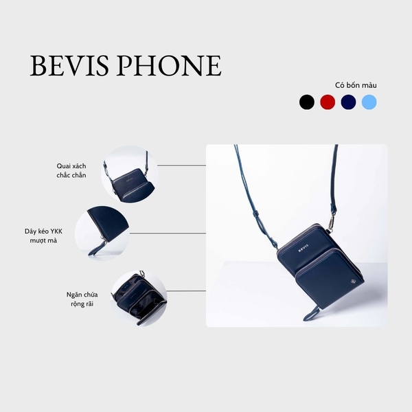 BEVIS PHONE – Túi Đeo Chéo Điện Thoại Da Bò Cao Cấp | Túi Đeo Chéo Nữ Thời Trang
