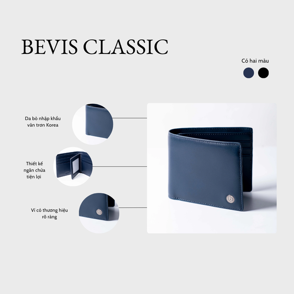 BEVIS CLASSIC – Ví Da Nam Cao Cấp | Ví Nam Gập Đôi Sang Trọng