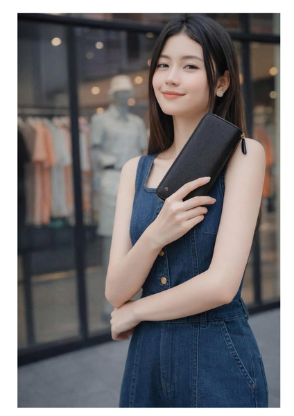 BEVIS SLIM PURSE – Ví Da Cầm Tay Phong Cách Hàn Quốc | Sang Trọng – Gọn Nhẹ – Tiện Dụng