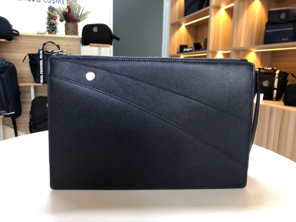 Clutch Nam Cao Cấp BEVIS MONARCH – Ví Cầm Tay Da Saffiano, Thiết Kế Doanh Nhân Lịch Lãm, Đựng iPad Mini & Tài Liệu – [Bảo Hành 12 Tháng]