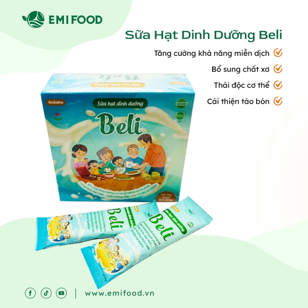 Sữa Hạt Dinh Dưỡng Beli - Hộp  x 16 gói x 25gr