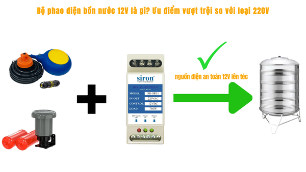 Bộ phao điện bồn nước 12V là gì? Ưu điểm vượt trội so với loại 220V