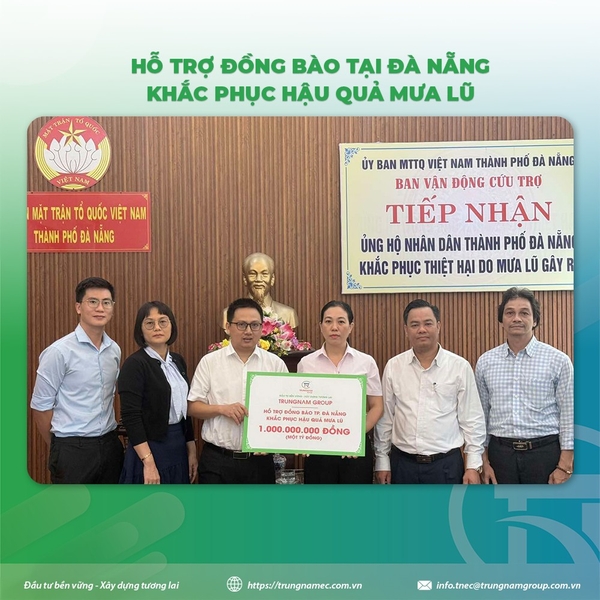 Trung Nam Group ủng hộ 5 tỷ đồng cho đồng bào miền Trung, khắc phục hậu quả sau mưa lũ
