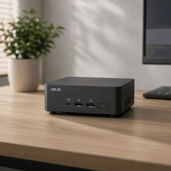 Mini PC likenew nhỏ gọn đặt trên bàn làm việc được kiểm tra kỹ thuật trước khi bán