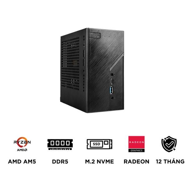 Mini PC ASRock DeskMini X600 nền tảng AMD AM5 hỗ trợ RAM DDR5 và ổ M.2 NVMe