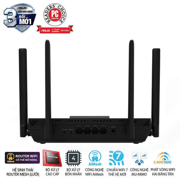 Router ASUS RT-BE50 Wi-Fi 7 BE3600 | Nava Store NAVA STORE - Mini PC & eGPU