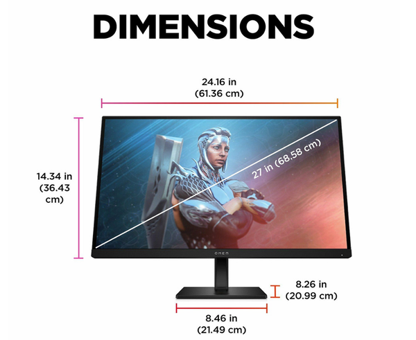 Màn Hình HP OMEN 27 780G0AA (27 inch - IPS - FHD - 1ms - 165Hz)