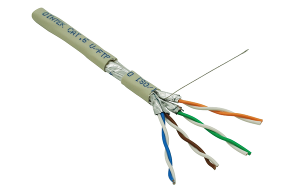 Cáp mạng Cat6 FPT 4 pair, 23AWG , bọc nhôm chống nhiễu 4 pair, 305m/cuộn Dintek 1107-04011