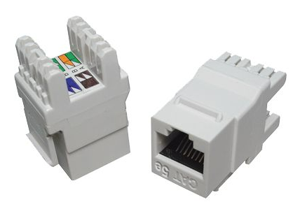 Modular Jack - ổ cắm CAT.5e F-type EZI-Keystone Jack, Vertical, mặt nhấn cáp đứng  Dintek (1305-03048)