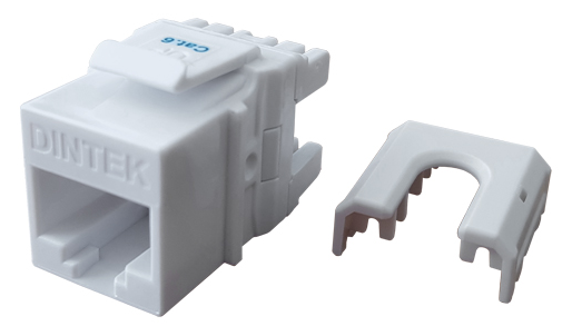 Modular Jack - ổ cắm CAT.6 F-type  EZI-Keystone Jack, Vertical, mặt nhấn cáp đứng  Dintek (1305-04043)