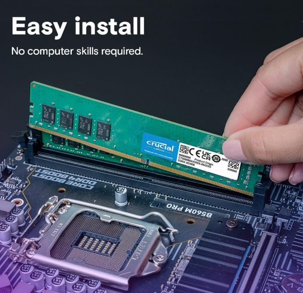 RAM Desktop Crucial 32GB DDR4 Bus 3200Mhz CT32G4DFD832A