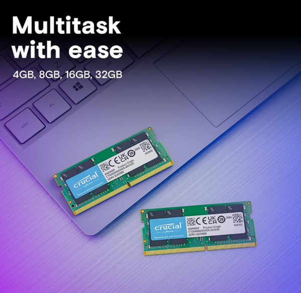 RAM Laptop DDR4 Crucial 8GB Bus 3200 SODIMM (CT8G4SFS832A)