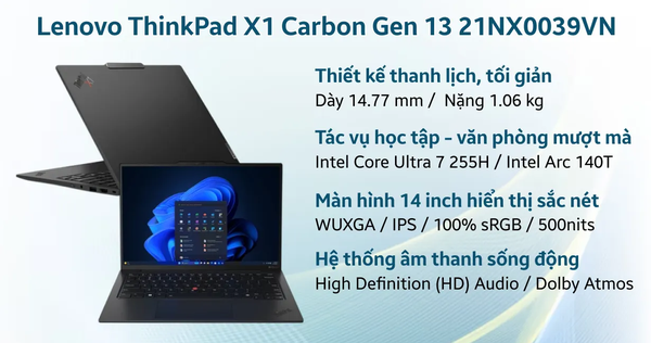 Laptop Lenovo ThinkPad X1 Carbon Gen 13 Aura Edition 21NX0039VN