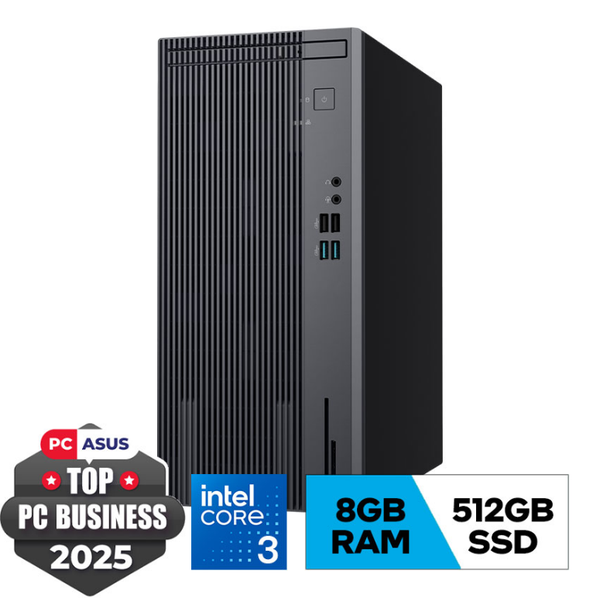 PC Asus S503MER-314100013W ( i3-14100/8GB/512GB/180W/WIFI6+BT/Win 11/2Y OnSite Service/Gray)