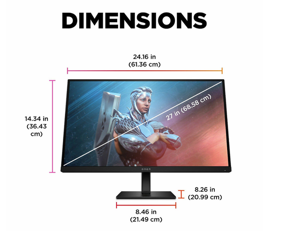 Màn Hình HP OMEN 27 780G0AA (27 inch - IPS - FHD - 1ms - 165Hz)