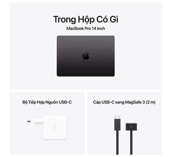 MacBook Pro 14 inch M4 PRO (12CPU | 16GPU | 24GB | 512GB | SPACE BLACK) MX2H3SA/A - Chính Hãng Apple Việt Nam