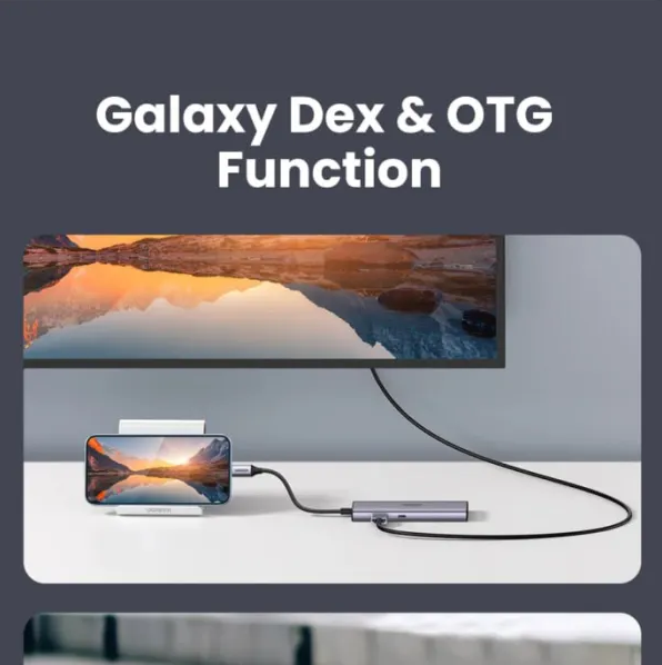 Bộ chuyển đổi USB Type-C sang HDMI+SD+TF+2 cổng USB 3.0+RJ45 Ugreen(90568)