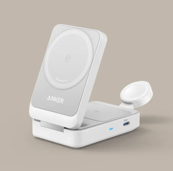 Đế sạc Anker Maggo gập 3 in 1 1C 15W kèm củ sạc + Cáp B2557