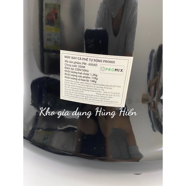 Máy xay cà phê tự động Promix PM-600AD Công suất 350W - Hàng chính hãng bảo hành động cơ 36 tháng