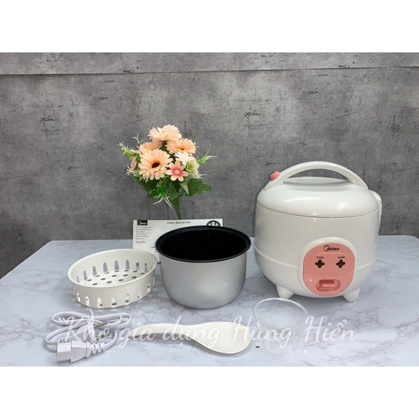 Nồi cơm điện mini Midea MR-CM06SA 0.6L - Hàng Chính Hãng